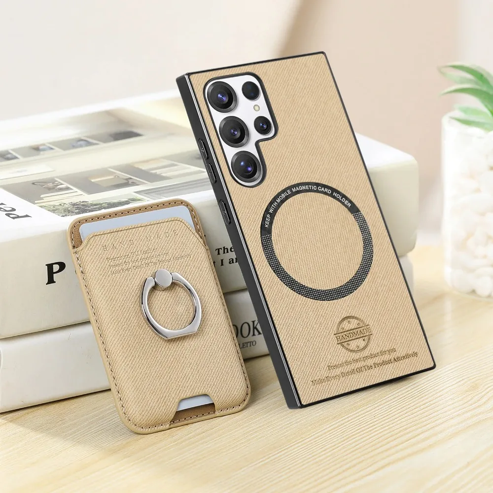Luxury Leather Magnetic Wallet Phone Case with Card Slot Holder