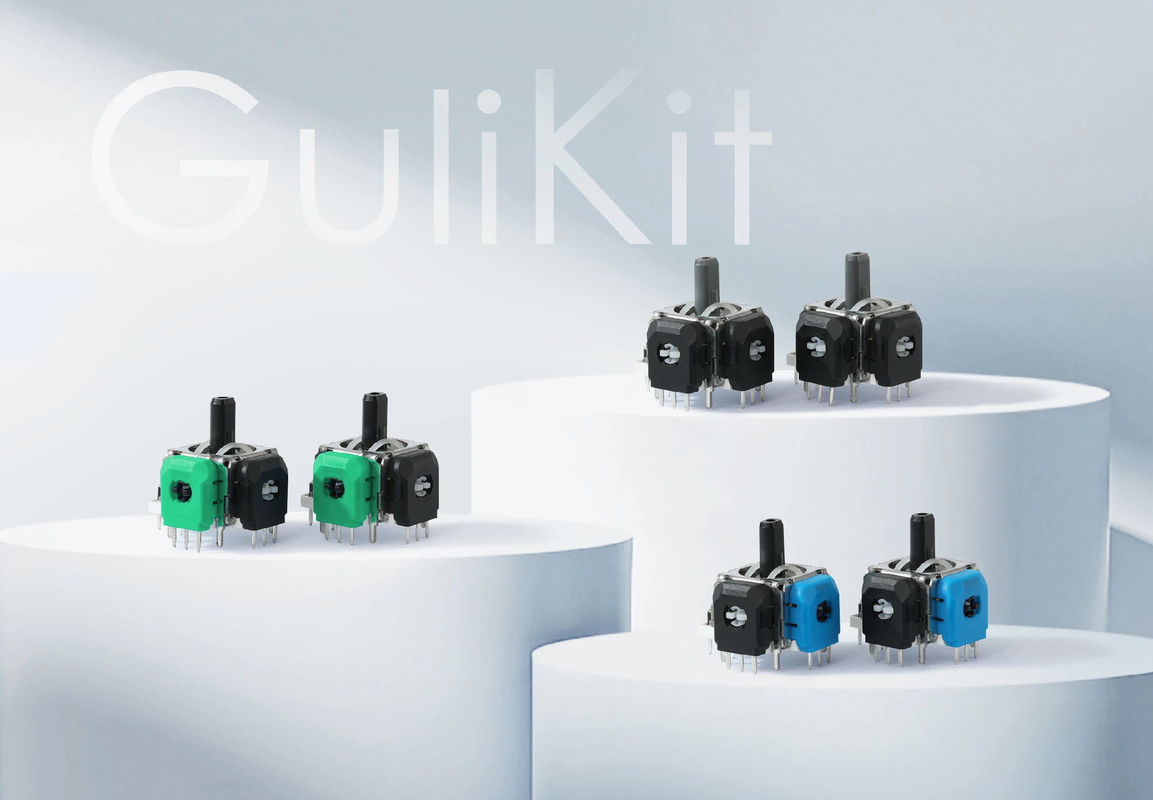 GuliKit TMR 電磁ジョイスティック スティックキャップ付き