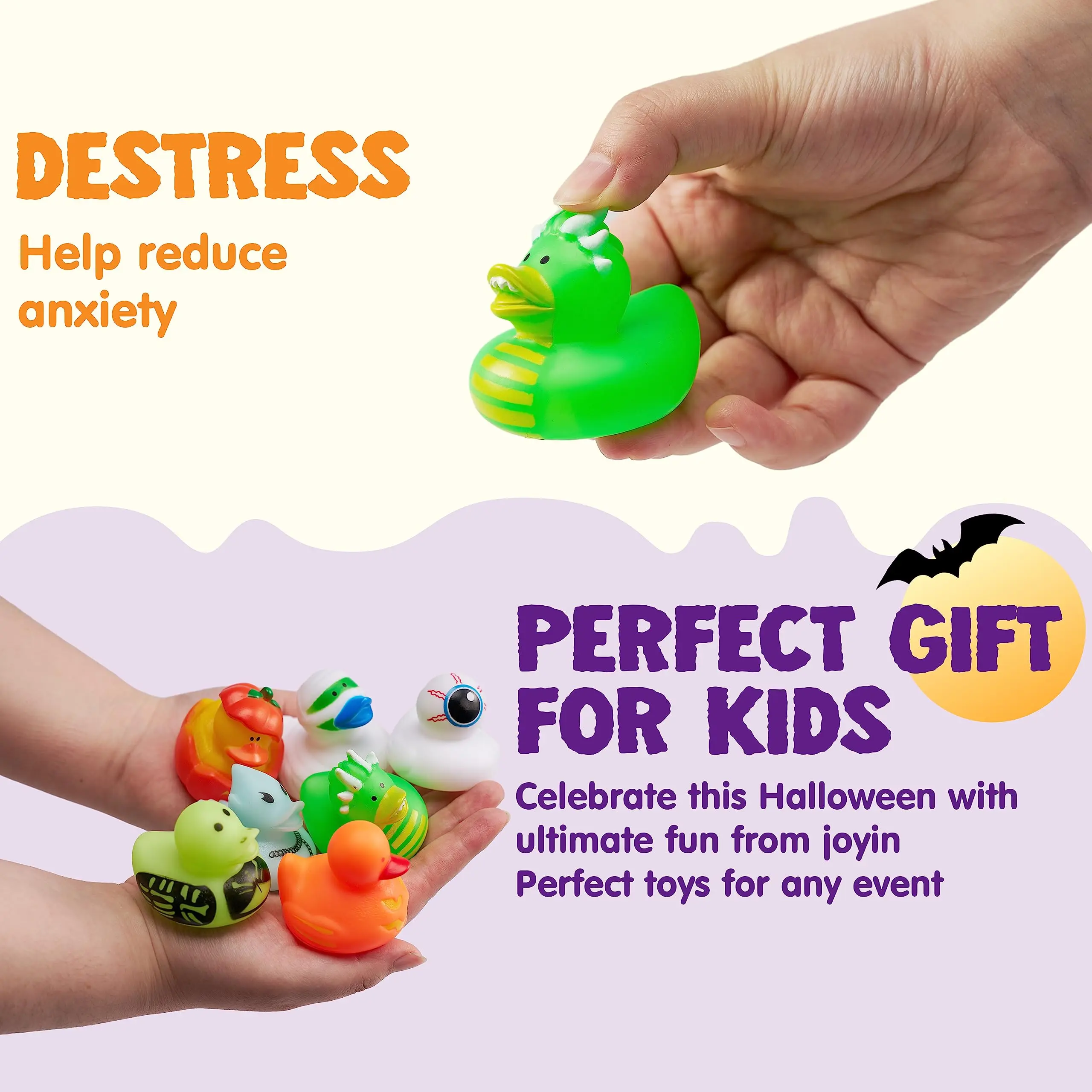 18 PCS Halloween Novelty Rubber Duck,Classic Duck Great for Halloween Party,Baby Bath,Halloween Themed Pool Bathtime Toy for kid 3