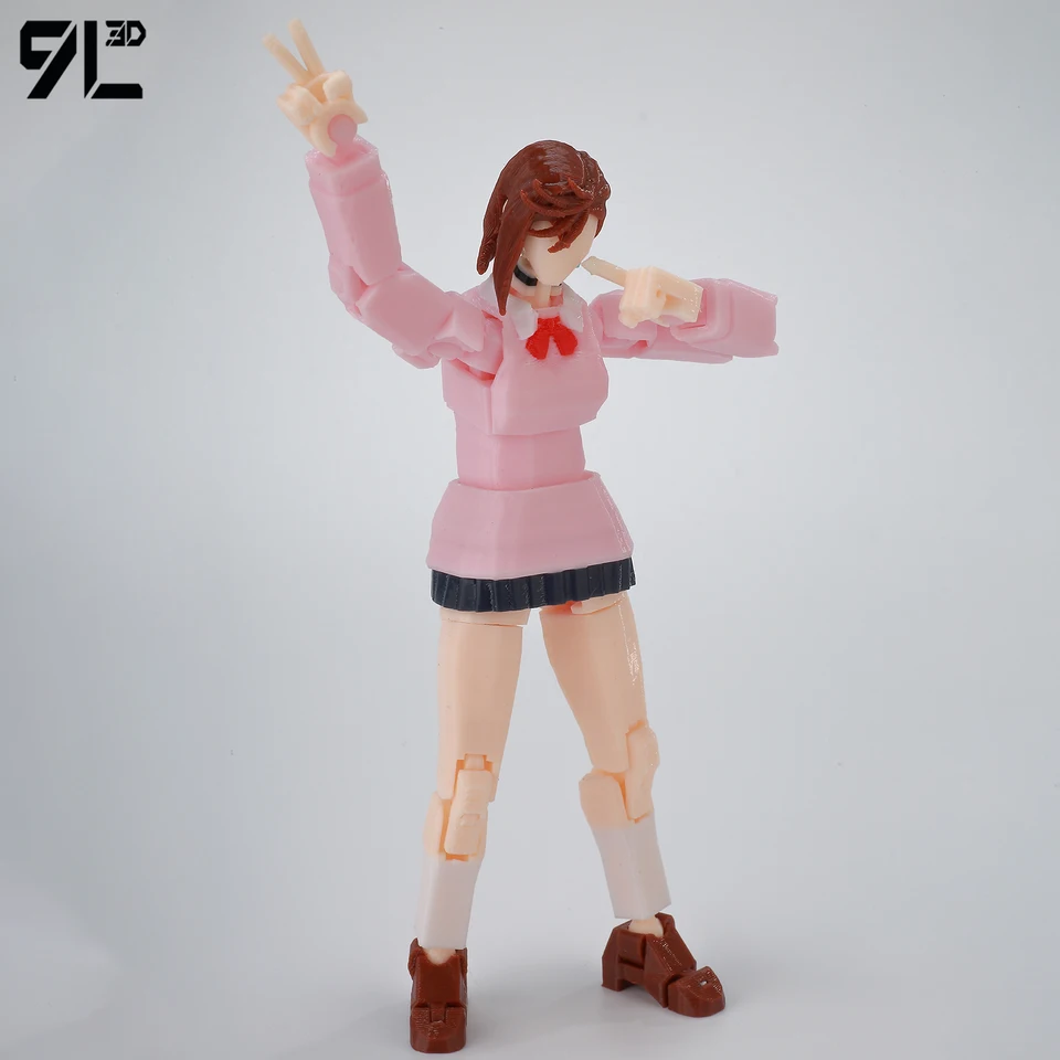 9L3D Printed Articulated Figure Lucky Dummy 13 Momo Ayase Little
