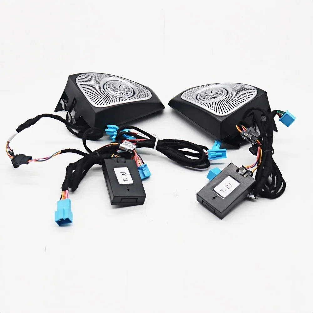 64색 3D 회전 트위터 스피커 (메르세데스 벤츠 GLB GLA X247 W247 W177용) 발광 사운드 혼 트럼펫 앰비언트 라이트 개조