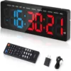Gym Timer 3.5" Large LED Display Wall Clock Gym Interval Workout  Count Down & Up  Stopwatch Digital Timer for Fitness Home 1