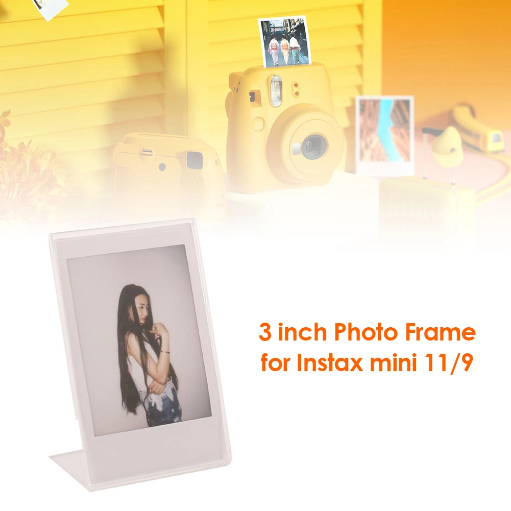 아크릴 미니 인스턴트 포토 프레임 투명 미니 사진 액자 후지필름 인스탁스 미니 11/9 인스턴트 필름용 소형 사진 홀더