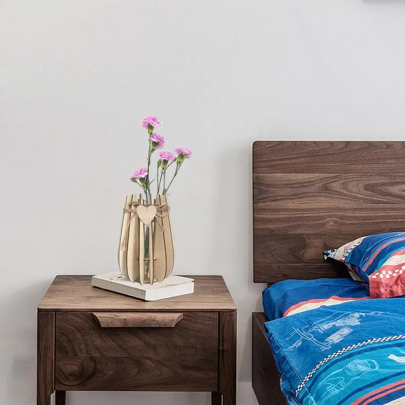 DIY Wooden Puzzle Flower Vase Craft Kit