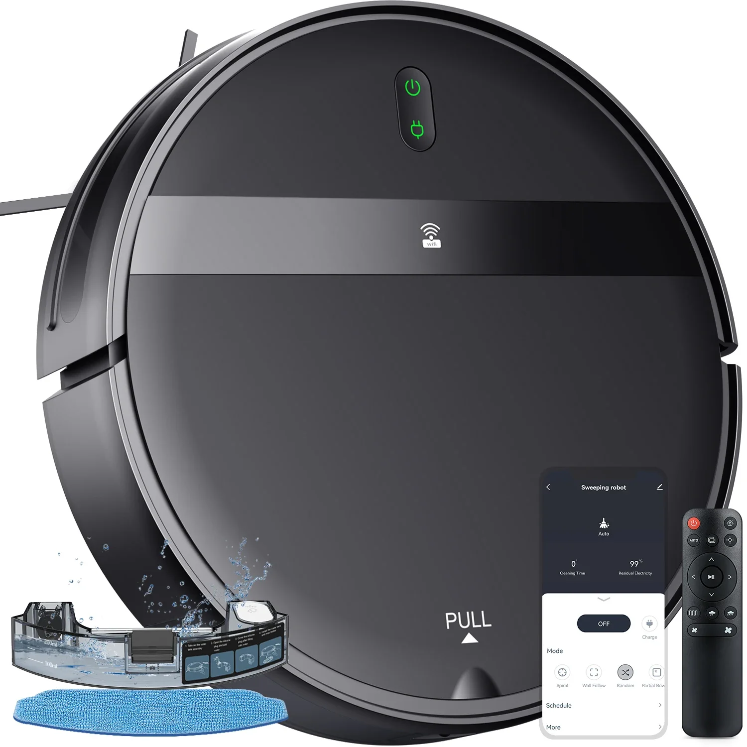 Onson Home Appliance 3 in1 Robotic Vacuum Cleaner Intelligent Robot Vacuum Mop Cleaner Floor Sweeper