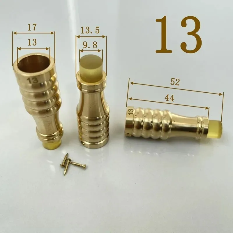 미끄럼 방지 고무 1개 포함, 10mm-34mm 가구용 황동 지팡이/목발 끝마개