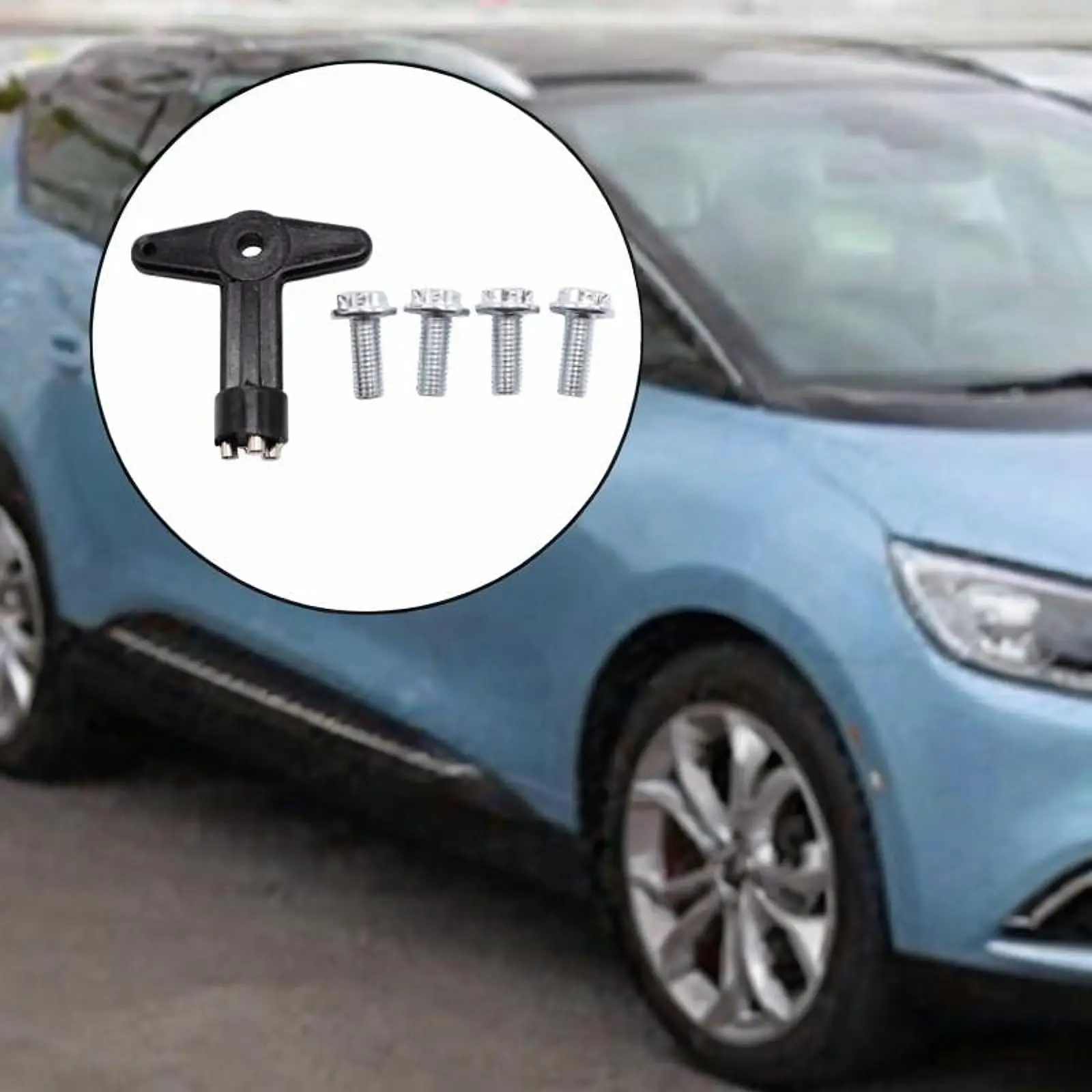 Car Accessories Alloy Wheel Centre Cap Screws Bolts with Key 7700422600 Premium Replaces for Renault Laguna MK1 Kangoo MK1 Megane MK2