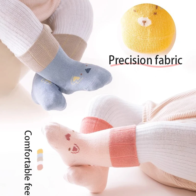 6 أزواج 0-5 سنوات ربيع الخريف الوليد الصغار جوارب...