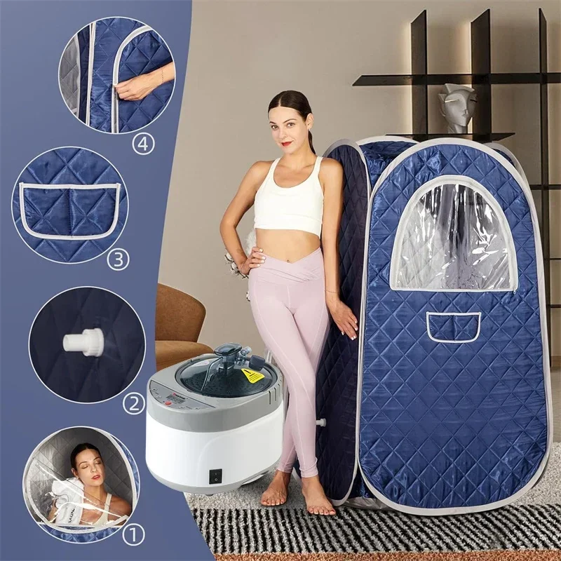 Wholoesale Single Person Sauna, Portable Steam Sauna Full Body, Newly Upgraded Large Space Sauna, Quick-Folding Sauna Spa Tent 6
