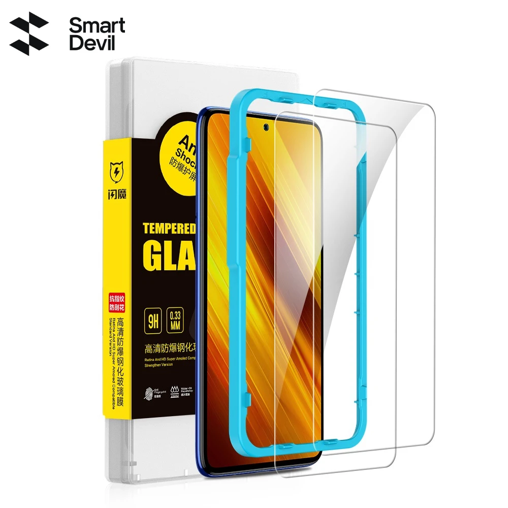 Защитная пленка SmartDevil для Xiaomi POCO закаленное стекло для POCO Pro NFC HD с защитой от синего света F6 F5Pro M6Pro M4 5G X3