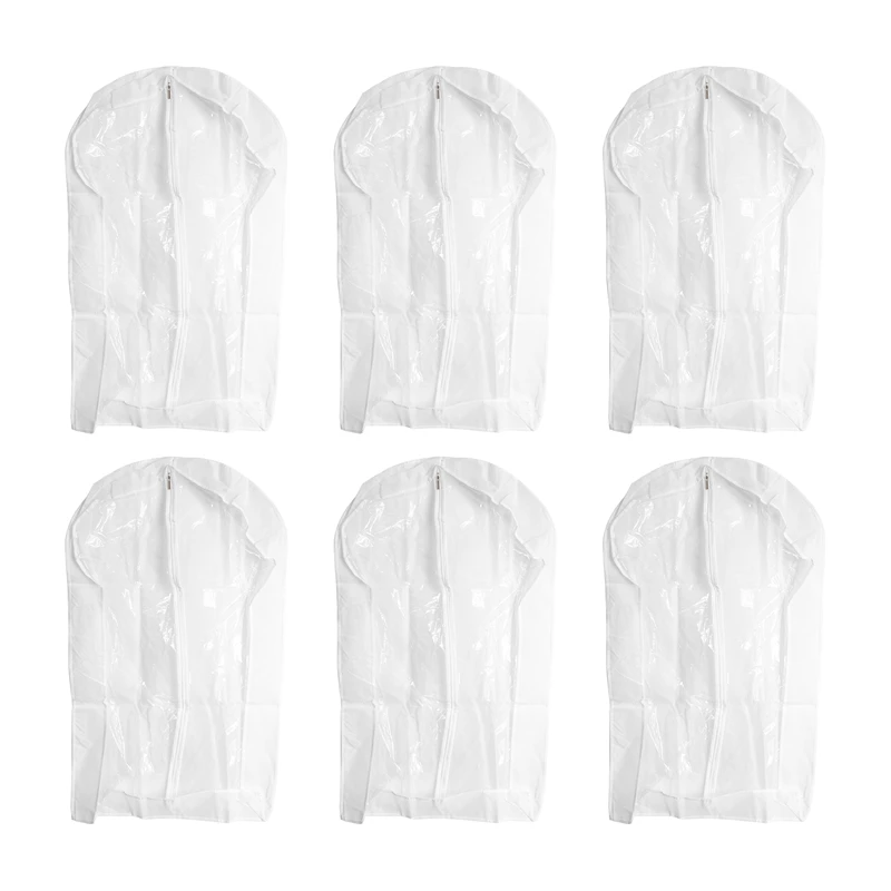 

Hanging Clothes Bag With 4 Inch Gusseted Garment Bag (Set Of 6) For Suit Bag For Closet Garment Bags Dress Covers