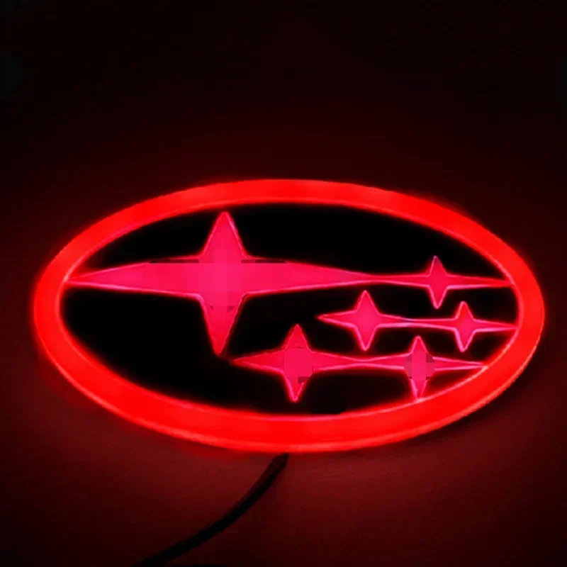 14X7.3cm LED 스바루 STI 포레스터 XV 아웃백 임프레자 레거시 WRX BRZ 트리베카 트렁크 배지 스티커 라이트 자동차 후면 로고 엠블럼