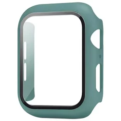 Premium Tempered Glass Case for Apple Watch - Screen Protector and Protective Shell Combo (Pine needle green)