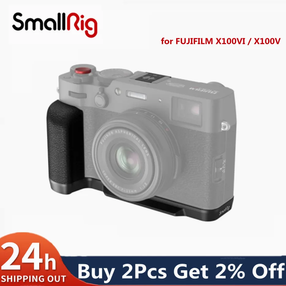 Impugnatura A Forma Di L Smallrig Pre-Vendita Per Fujifilm X100Vi / X100V Accessori Per Fotocamere Strumenti Fotografici Argento/Nero 4555 4556