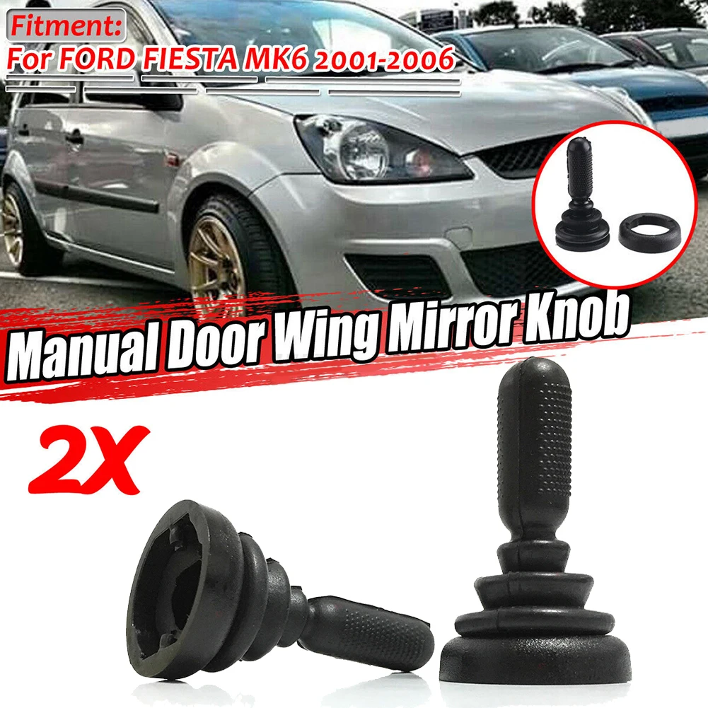 

2Pcs Manual Door Wing Mirror Knob Rocker Switch 1507431 6S61 17B718AA For Ford Fiesta MK6 2001-2006 Wing Mirror Adjuster Knob