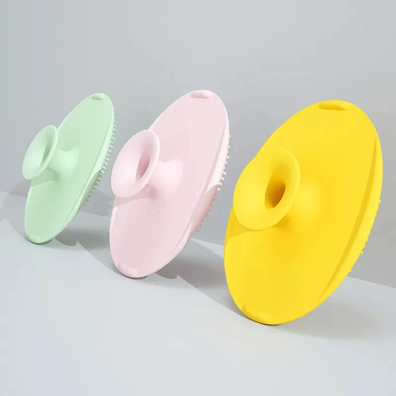 Baby Brush 1Pcs Baby Silicone Shampoo Brush Soft Scalp Massage Brush Bath Cleaning