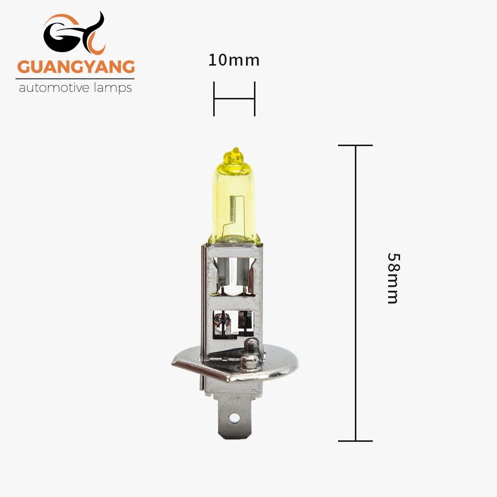 Ampoules halogènes automatiques, phares antibrouillard, feux de route, lumière jaune, lumière de sauna de voiture, H1, 12V, 55W, 2800K, 2 pièces