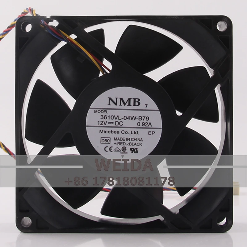 

For NMB 3610VL-04W-B79 90X90X25MM 12V 0.92A 9025 4-Wire PWM Inverter High Airflow Cooling Fan