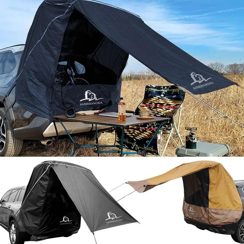 

2023 New Travel SUV Tent PU 3000mm Waterproof Car Privacy Hatchback Tent Sunshade Windproof Camping Essentials High Quality