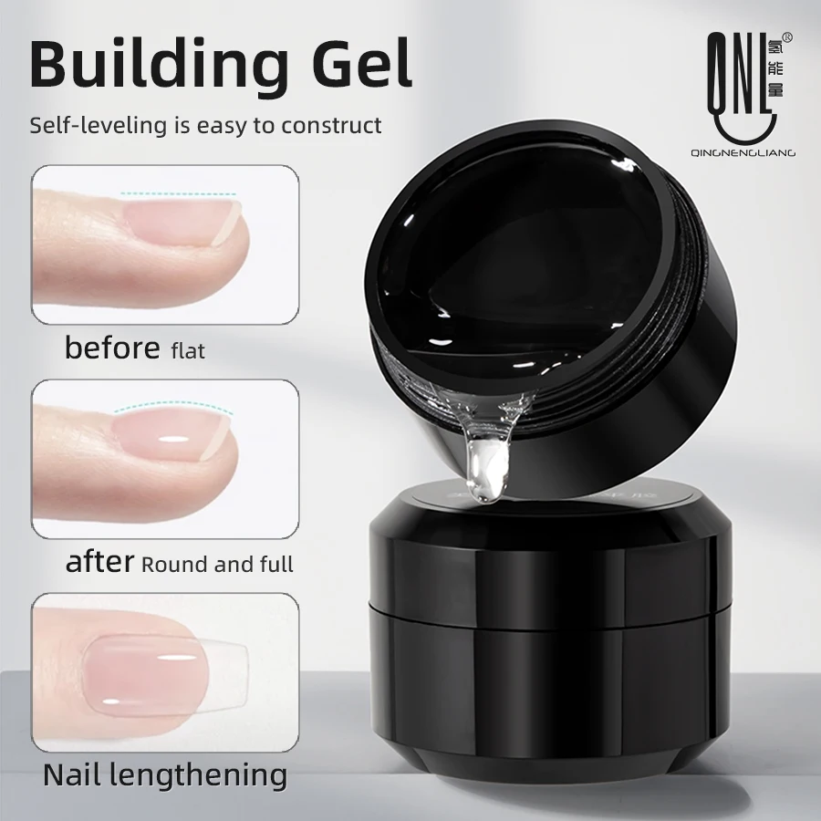 RSNAIL 15g Nail Builder Leveling Gel Multi-Functional Gel Nail Polish Soak Off UV/LED Clear Adhesive for Building Nails