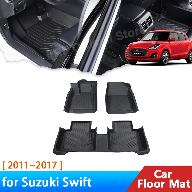 

For Suzuki Swift 2011 2012 2013 2014 2015 2016 2017 Accessorie TPE RHD Car Floor Mat Foot Panel Line Carpet Pad Waterproof Parts