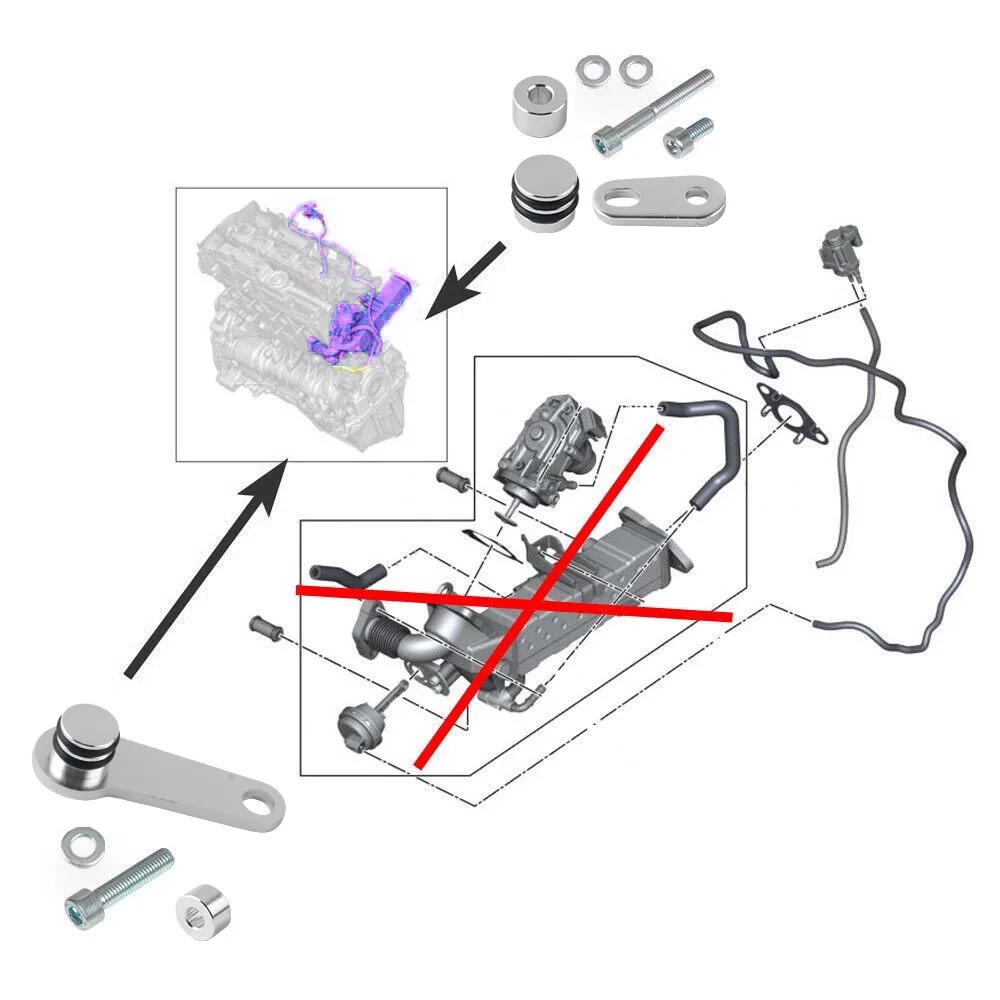 Valve Gasket Repair Kit For BMW B47 2.0 D F20 F21 F22 F23 F30 F31 F32 aluminum gasket kits swirl flaps repair kit