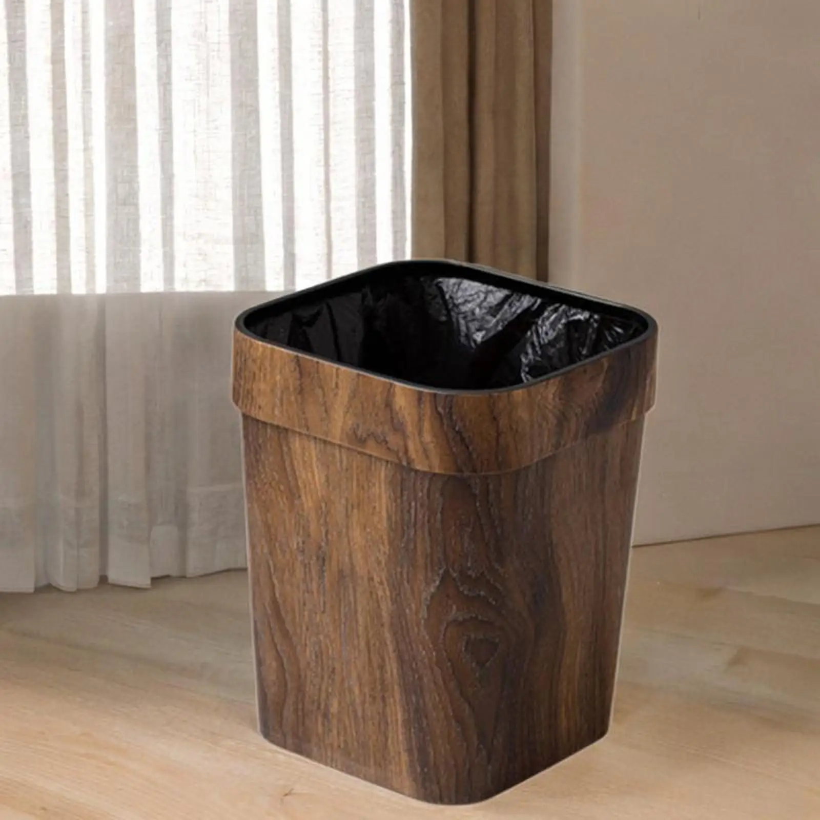 Trash Bin Recycle Bin Portable Compact Farmhouse Small Narrow Garbage Can Garbage Container for Living Room Dorm Room Kitchen