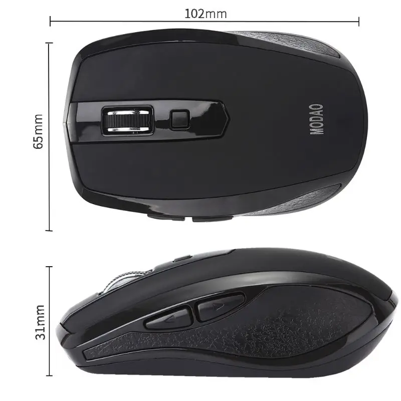 USB 장치용 2.4G 무선 전자 게임 마우스 1600DPI Office Mause Dropship