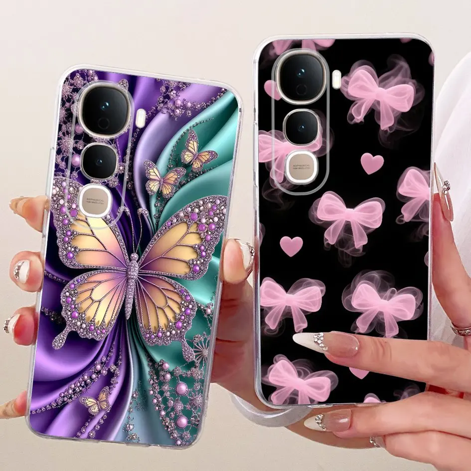 Transparent Silicone Slim Phone Case with Fashionable Floral Design