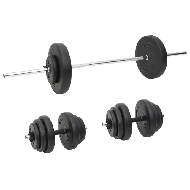 60 kg Adjustable Barbell and Dumbbell Set with Weight Plates for Home Gym Fitness