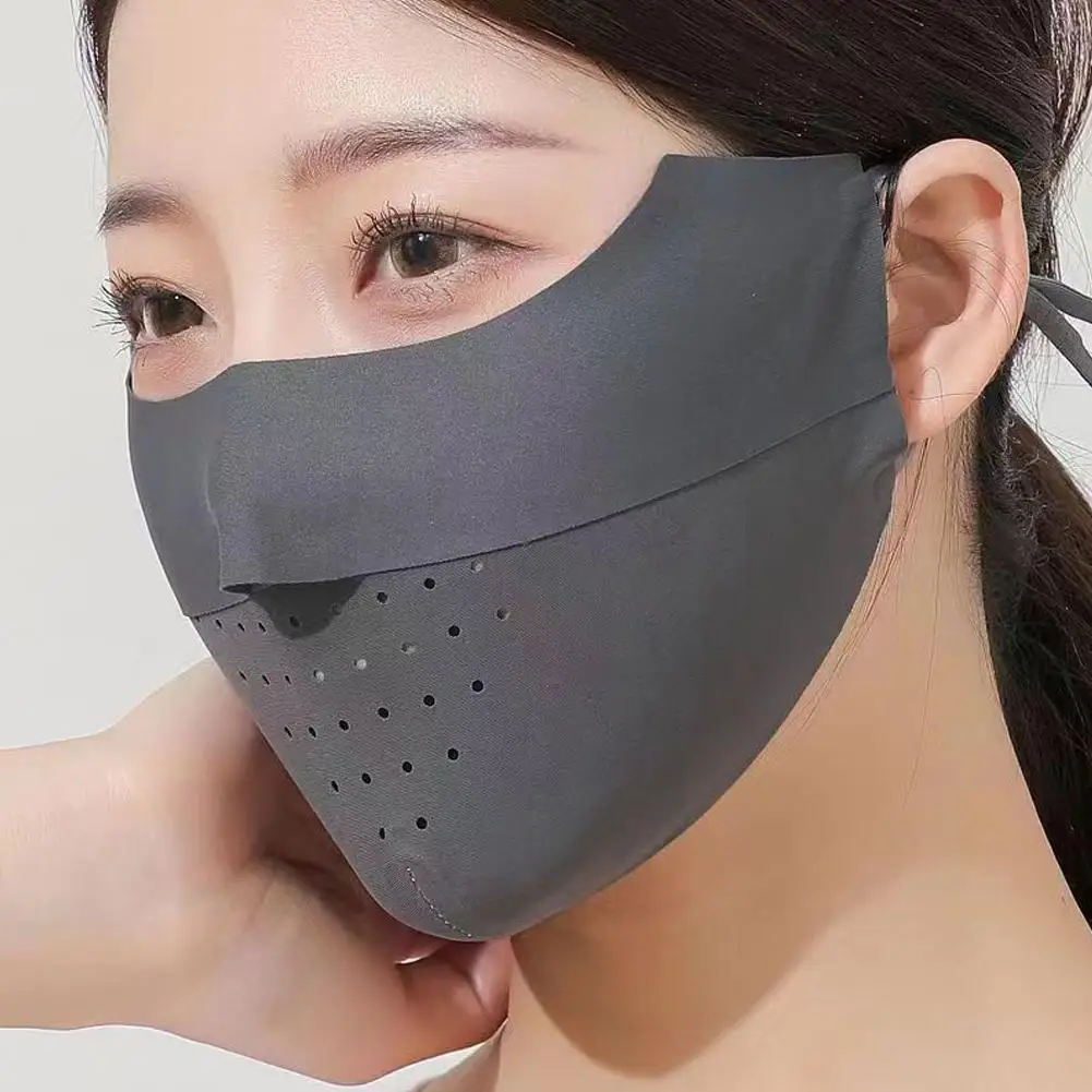 Summer Sunscreen Mask Cooling Anti-UV Sun Protection Breathable Anti-dust Outdoor Cycling Sport Sun Face Cover