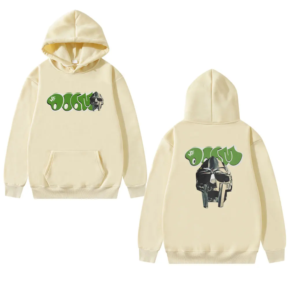 Rapper Mf Doom Madlib Madvillain Mask Graphic Hoodie Men Women Hip Hop Oversized Sweatshirt Male Fashion Vintage Trend Hoodies