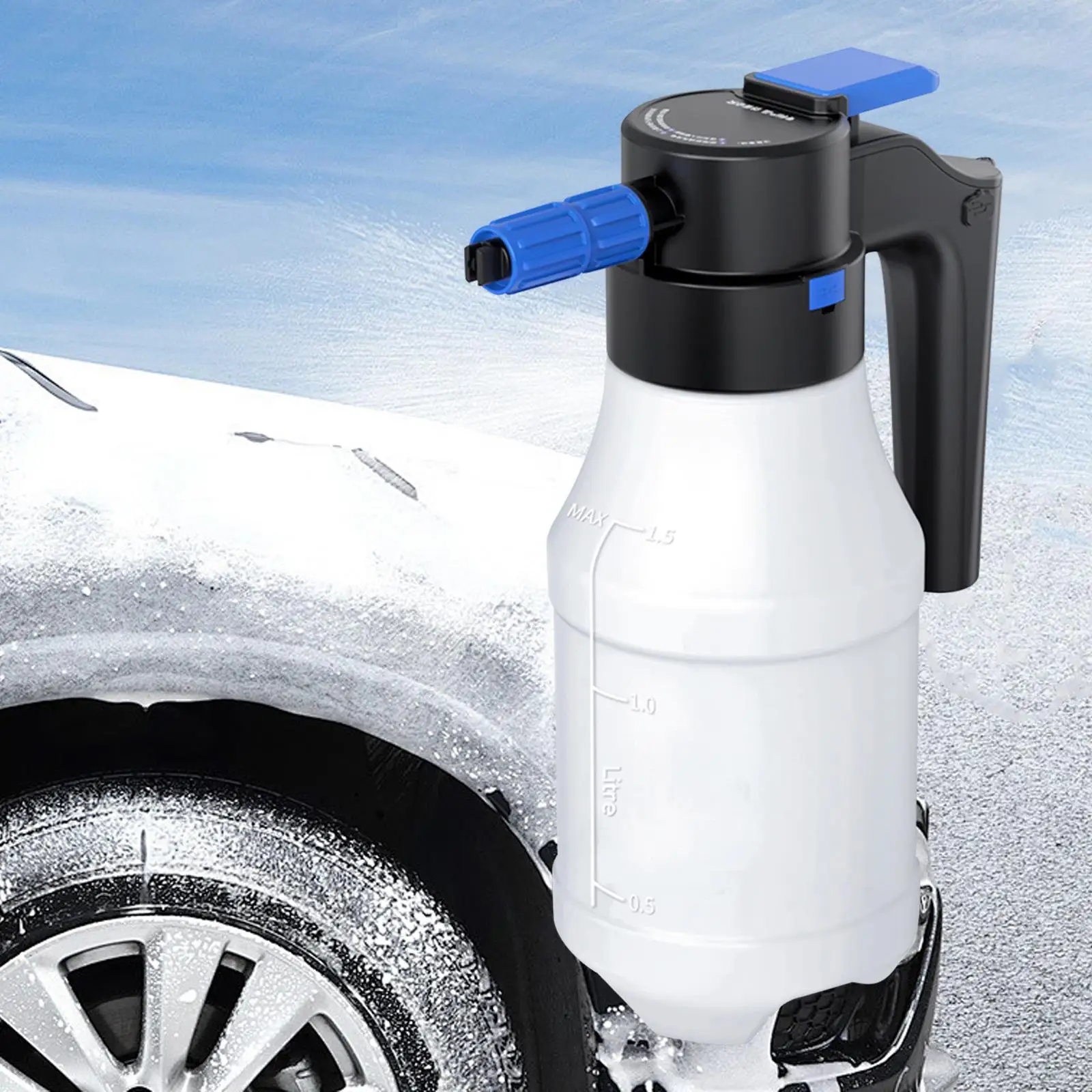 

1.5L Electric Foam Sprayer Foam Cleaner Car Wash Sprayer Watering Can for Pet Bathing Watering Garden Plants Auto Detailing