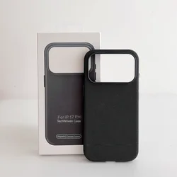 Magnetic Woven Phone Case with Shockproof Cover and Wireless Charging Compatibility - iPhone 15 (GRAY)