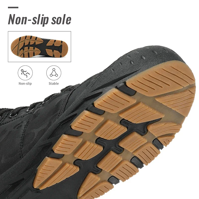 Men Waterproof Ankle Boots Winter Warm Plush Snow Boots Men Outdoor Sneakers Work Boots Male Rubber Winter Men's Boots Big Size