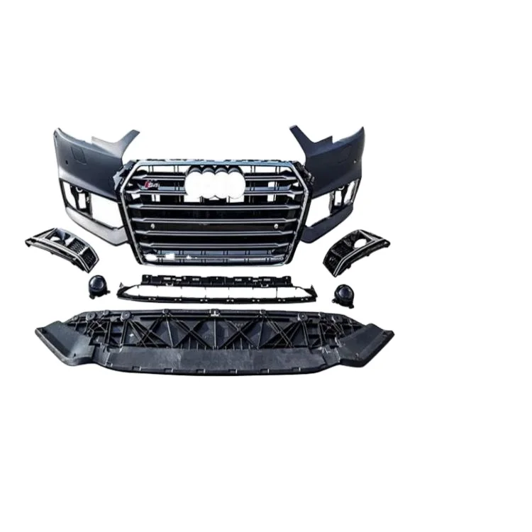 

car bodikits High quality PP material Auto modified front bumper with grill for audis A4 B9 S4 new style body kit 2017-2019