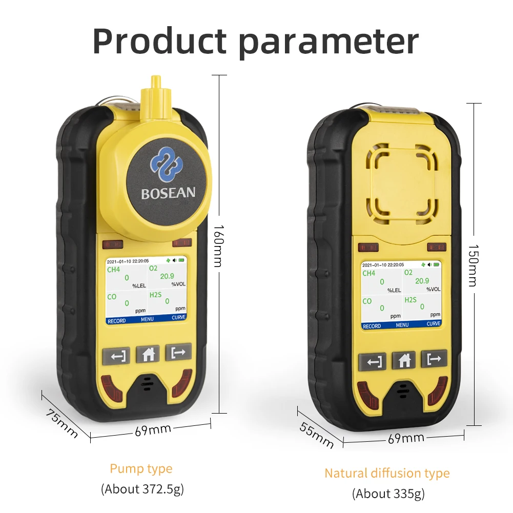 Bosean-マルチガス検知器,4 in 1ガスメーター,o2,h2s,co,lel,水素,酸素,一酸化炭素,リーク検知器 AliExpress