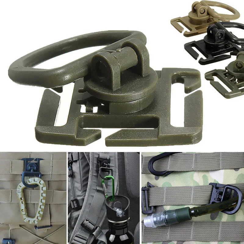 

1PCS MOLLE Sternum Strap System Swivel D-Ring Rotation Buckle 18MM 25MM Webbing