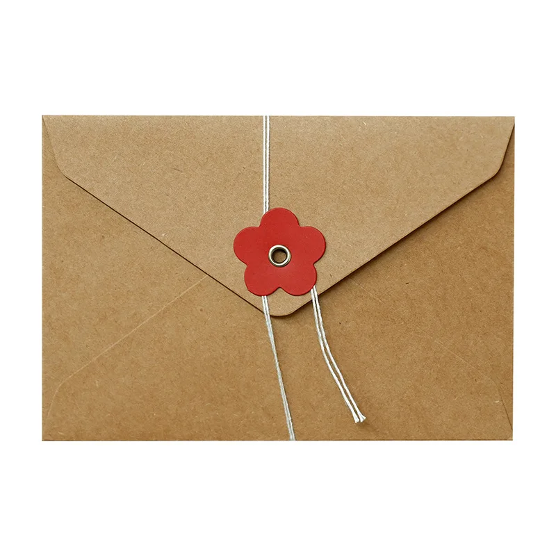 50pcs Kraft Envelope 200g Paper 16.1x11.4cm Wedding Invitations Business Supplie Postcard Giftbox Packaging Storage Stationery