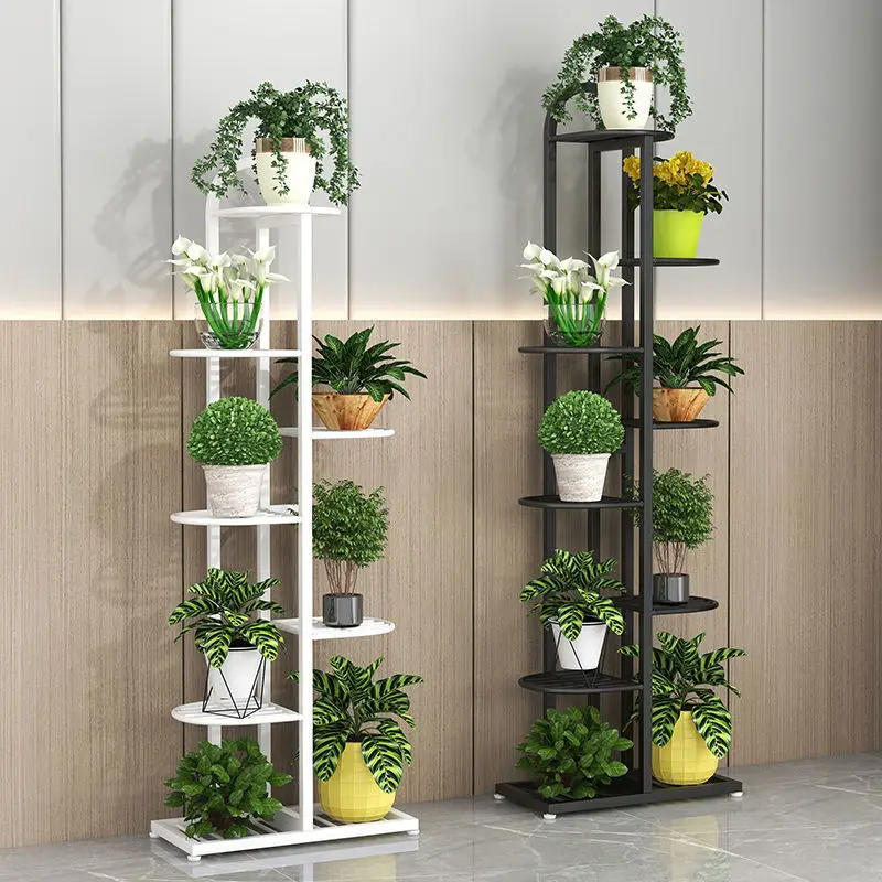 Luxury Multi-Layer Iron Plant Stand for Indoor Living Room Balcony Succulents Hanging Orchids Flower Stand Pots Holder