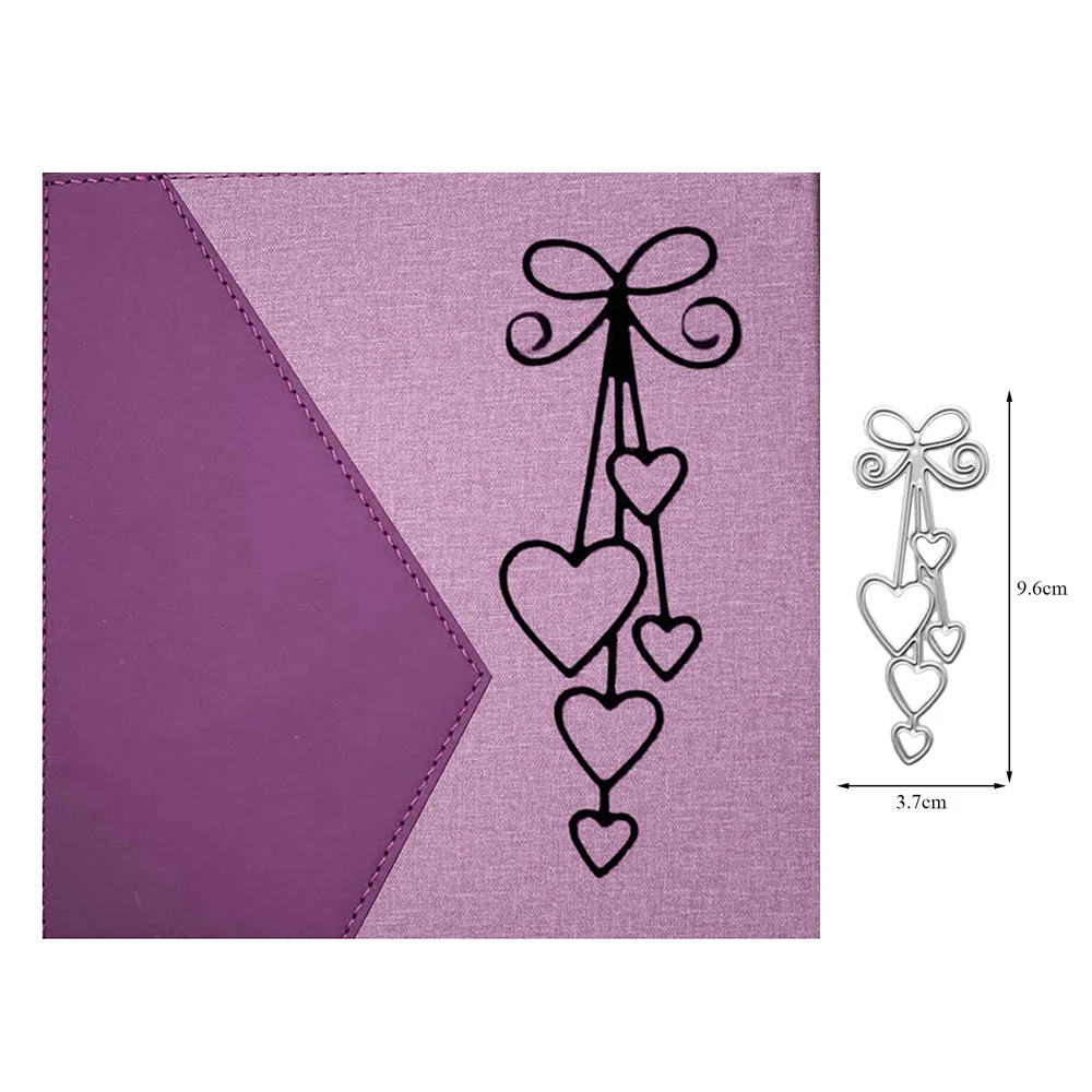 

Dies scrapbooking New Arrival Heart Bow Hot Foil Paper Craft Diy for Card Making Embossing Folders MetalPunching Knives