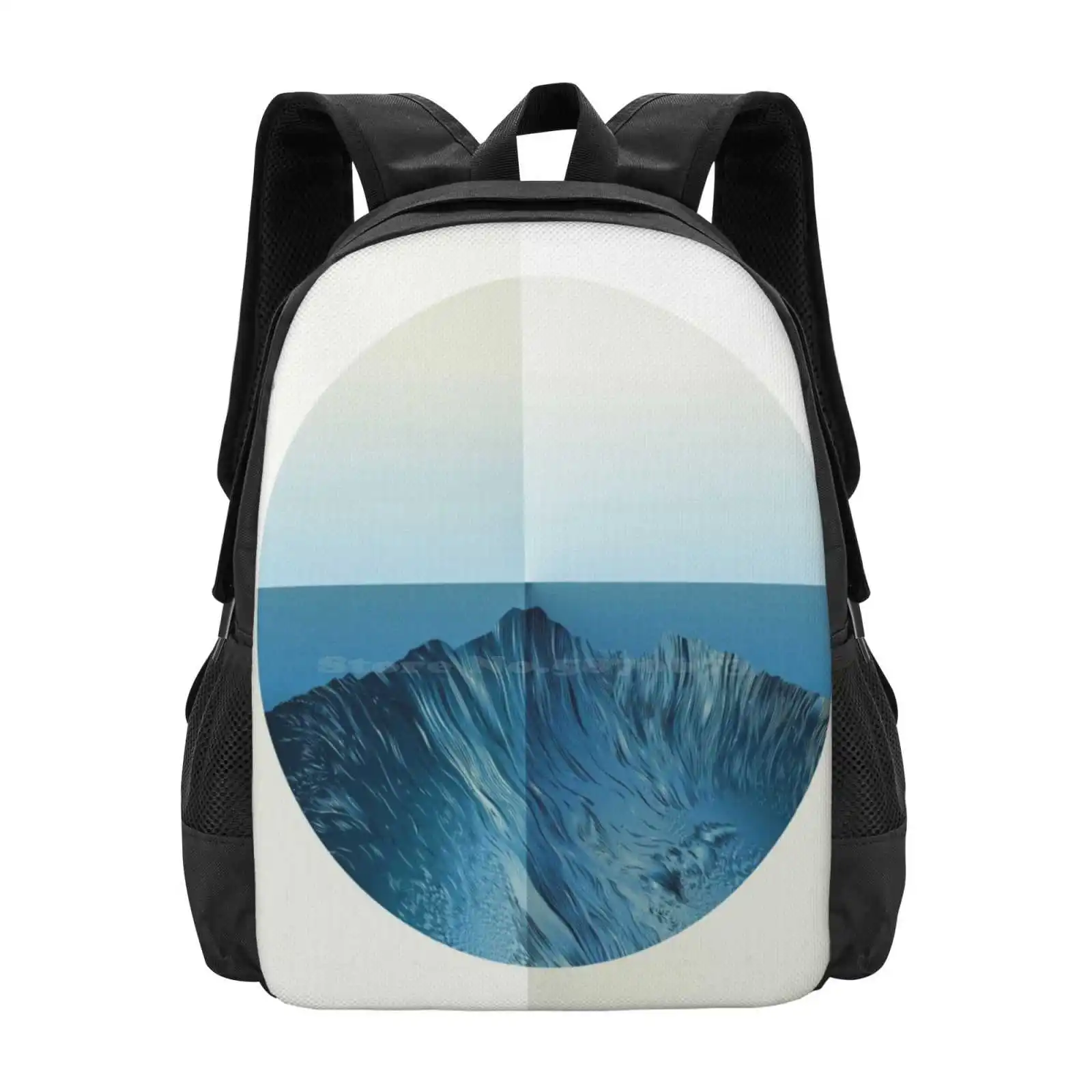 

Рюкзак с круглым окошком для студентов, дорожная школьная сумка для ноутбука, текстура, современный графический дизайн, простота