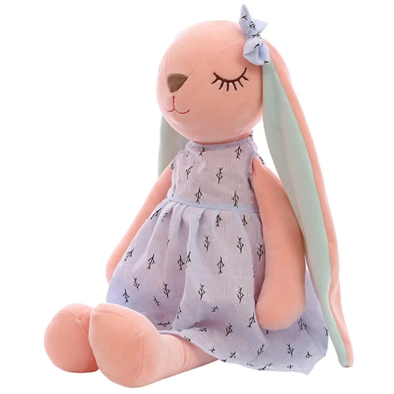 

35CM Cute Cartoon Long Ears Rabbit Doll Baby Soft Plush Toys For Children Rabbit Sleeping Mate Stuffed Plush Animal Toys Infants