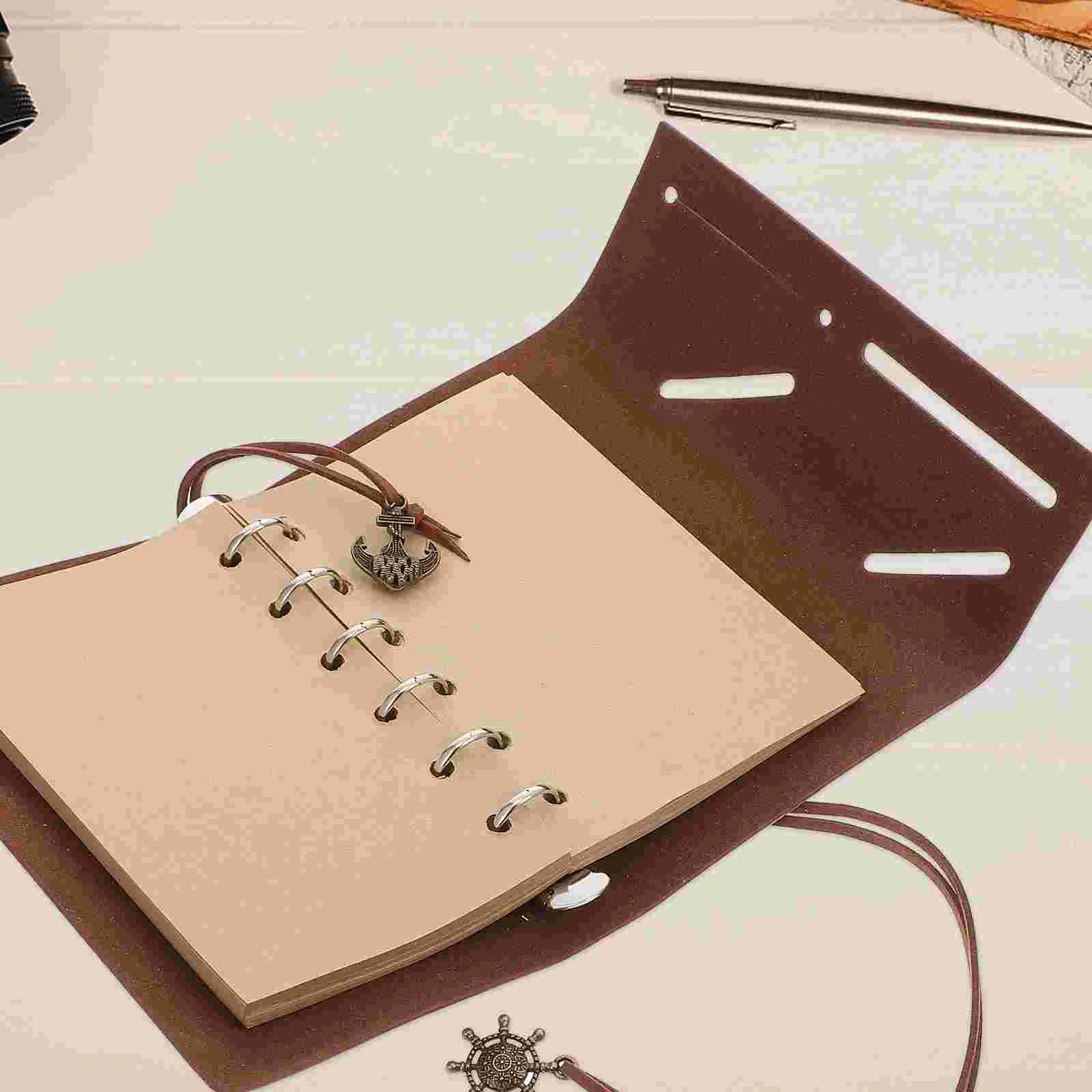 

Retro Spiral Notebook Diary Notepad Vintage Pirate Anchors PU Note Book Replaceable Stationery Gift Traveler Journal