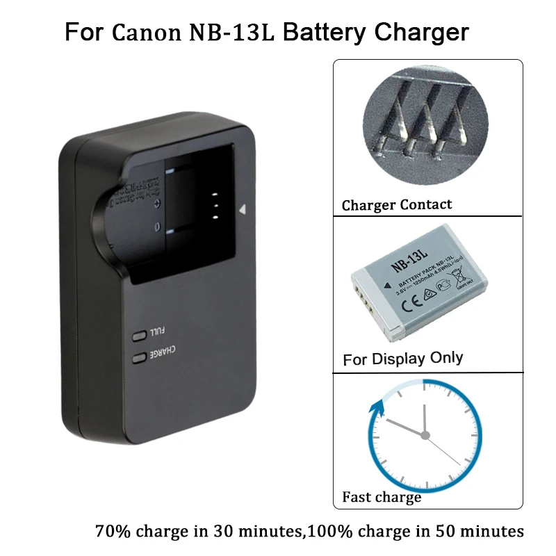 CB2LH Battery Charger For Canon NB13L G7X G7XII G7XIII G9X G9XII G5X