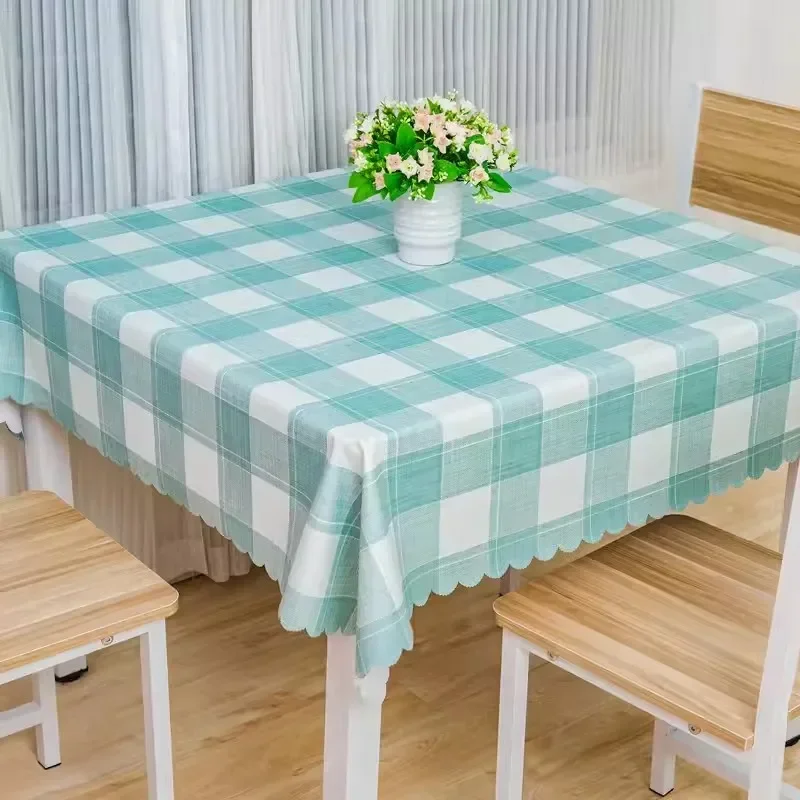 

ZXC030 PVC Imported dining table cloth with oil proof, waterproof, light luxury and high-end feel, rectangular tablecloth with