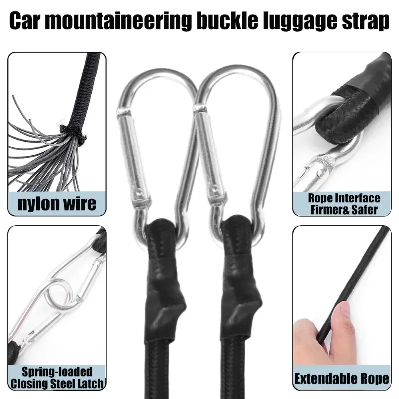 Electric Vehicle Mountaineering Buckle Luggage Strap Motorcycle Binding Strap Elastic Rope Elastic Cart Cargo Tie Bundle Straps