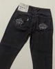 American Women Slim Jeans Y2K Clothes Gothic Vintage Embroidery Baggy Jeans Fashion High Waist Slim Flared Trousers 2