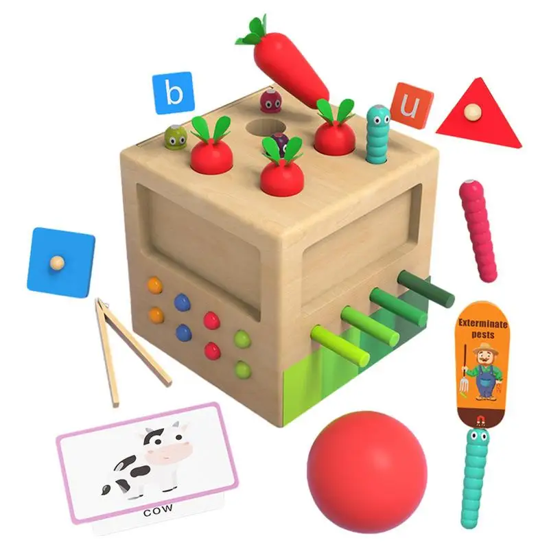 

Wooden Montessori Toys Wooden Kids Activity Cube With Letter Recognition Educational Puzzle Toys For Preschool Learning Boys And