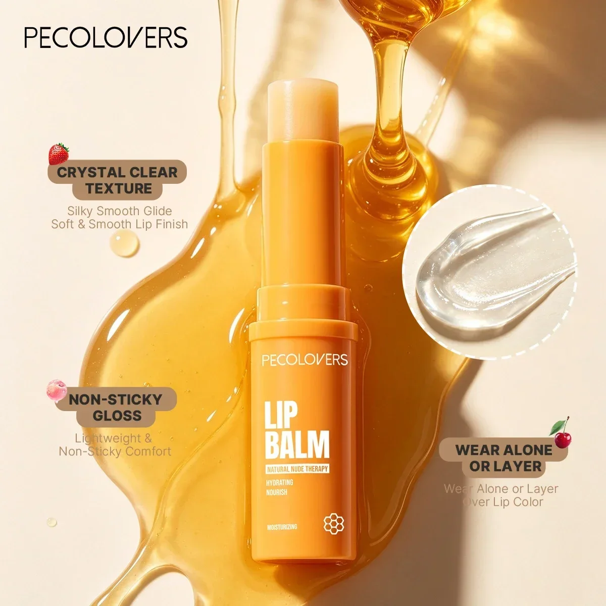 Hydrating Lip Balm with Vibrant Fruit Tones